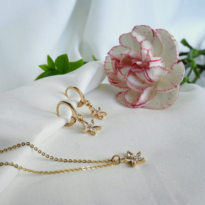 Hoop "FLEUR" | 18k Gold beschichtet