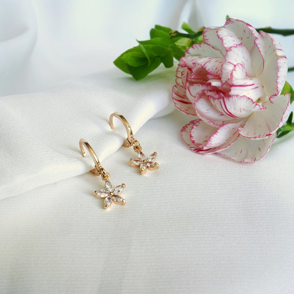 Hoop "FLEUR" | 18k Gold beschichtet